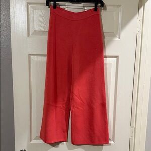 Chic Red Wide-Leg Trousers
